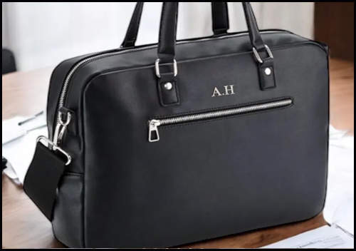 laptop bag printing initials